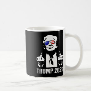 Caneca De Café Óculos Trump 2024 Eleição Bandeira Americana Repúb