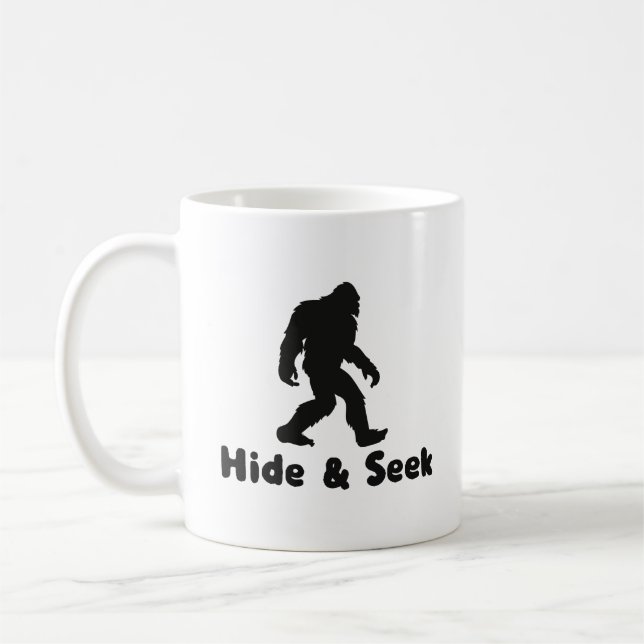 Caneca De Café Ocultar E Procurar Sasquatch Pé-Grande (Esquerda)