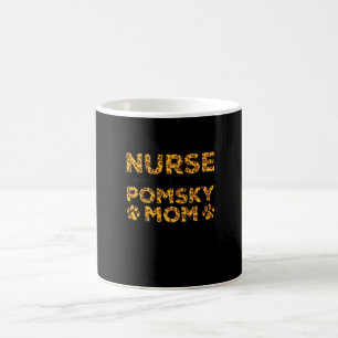 Caneca De Café Ocupada Sendo Mãe de Cachorro Enfermeira - Mãe Pom