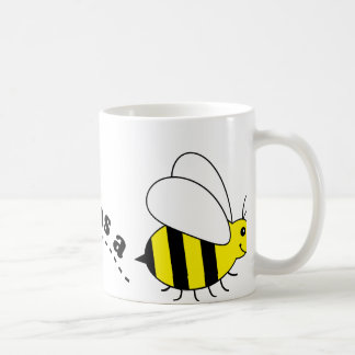 Caneca De Café Ocupado como desenhos animados felizes das abelhas