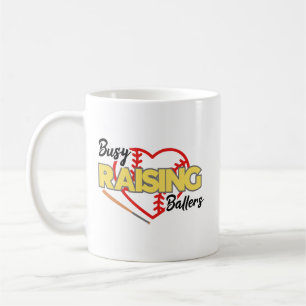 Caneca De Café Ocupado Raising Ballers Baseball Mãe