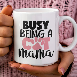 Caneca De Café ocupado sendo mãe de gato, presentes de gato para 