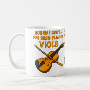 Caneca De Café Ocupado Tocando Viola Dito Divertido Orquestra Vio