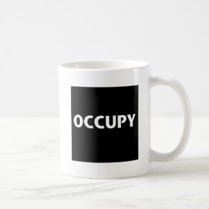 Caneca De Café Ocupar (Branco a Preto)