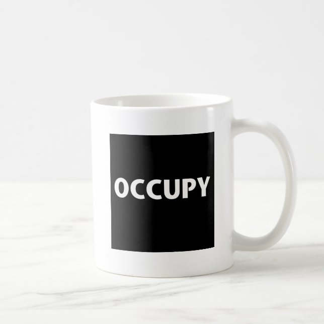 Caneca De Café Ocupar (Branco a Preto) (Direita)