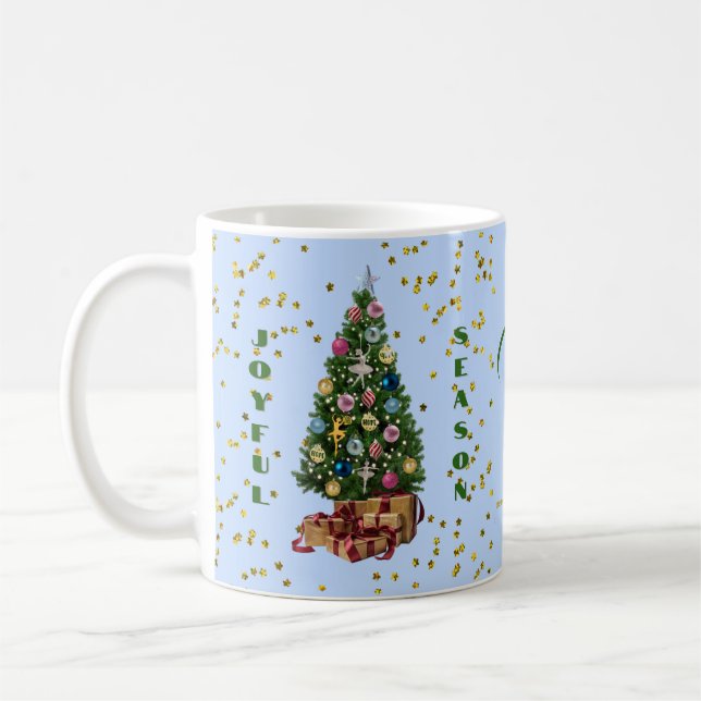 Caneca De Café Ode ao Ballet O Quebra-Nozes Árvore Azul (Esquerda)