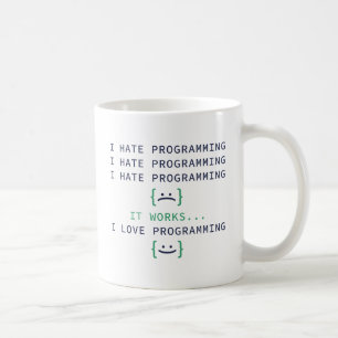 Caneca De Café Odeio Programação