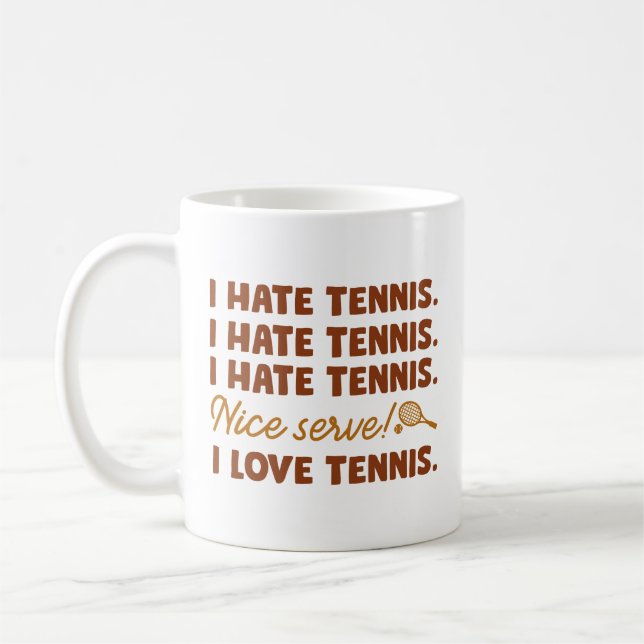 Caneca De Café Odeio Tênis (Esquerda)