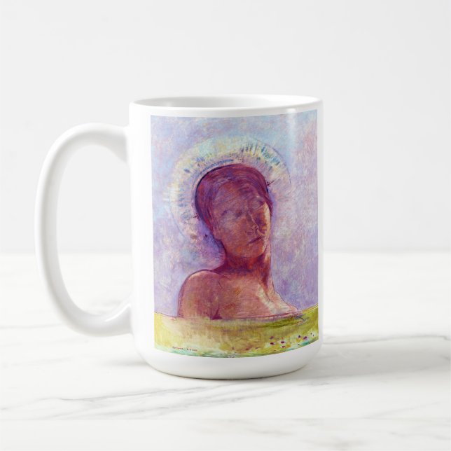 Caneca De Café Odilon Redon, olhos fechados 1889 (Esquerda)