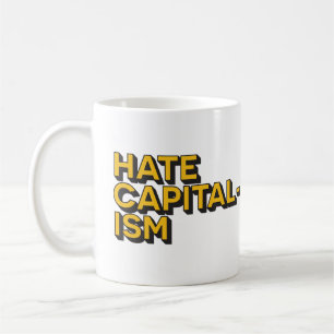 Caneca De Café Odio capitalismo cerâmico