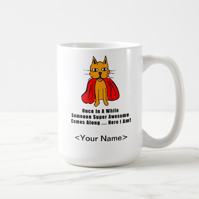 Caneca De Café Ódio Laranja Super Incrível com Cabo Vermelho (Direita)