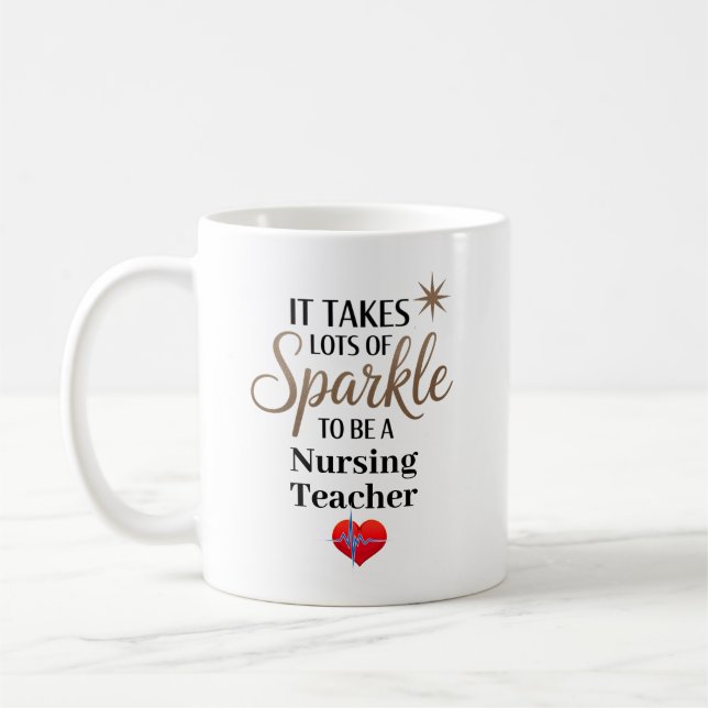 Caneca De Café Oferta de aspas Sparkle para professor de enfermag (Esquerda)