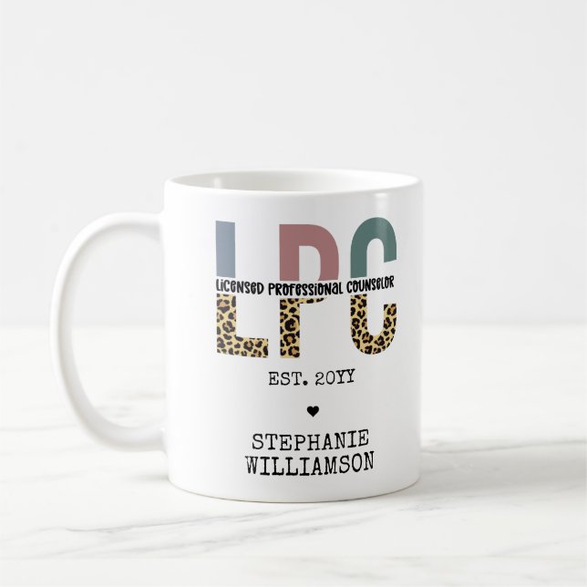 Caneca De Café Oferta de Conselheiro Profissional Licenciado LPC  (Esquerda)