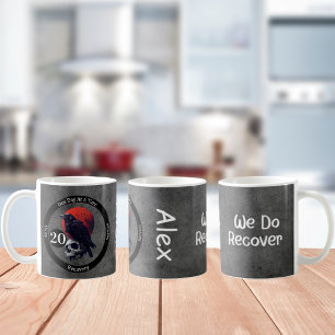 Caneca De Café Oferta de Etapa de Recuperação de Raven Gótica Per
