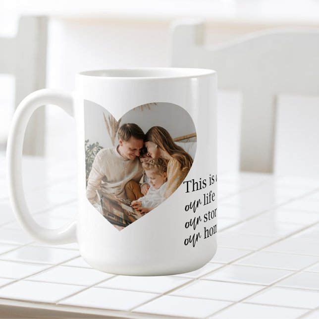 Caneca De Café Oferta de Foto e Cotação da Família de Casais Mode (Criador carregado)
