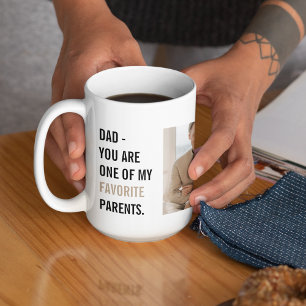 Caneca De Café Oferta de fotos e Dias de os pais felizes para a C