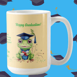 Caneca De Café Oferta de Graduação de Mensagens de Foto de Sapo E