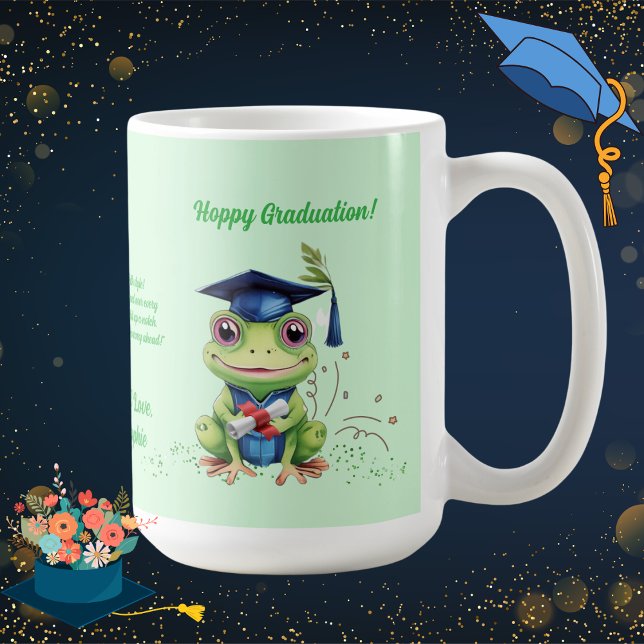 Caneca De Café Oferta de Graduação de Mensagens de Foto de Sapo E (Criador carregado)