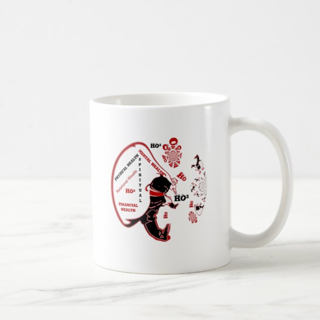 Caneca De Café Oferta de Papais noeis Secretos - Prosperidade e R (Direita)