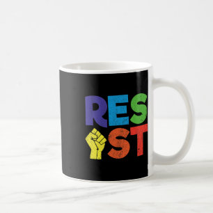 Caneca De Café Oferta De Suporte Da Comunidade Lgbt De Gay resist
