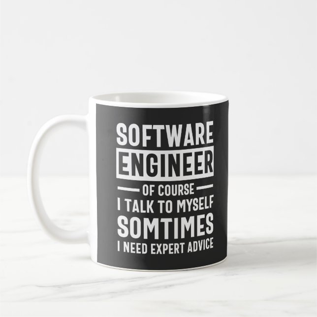 Caneca De Café Oferta engraçada de Engenheiro de software de prog (Esquerda)