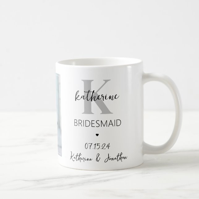 Caneca De Café Oferta Personalizada De Casamento De Foto Da Bride (Direita)