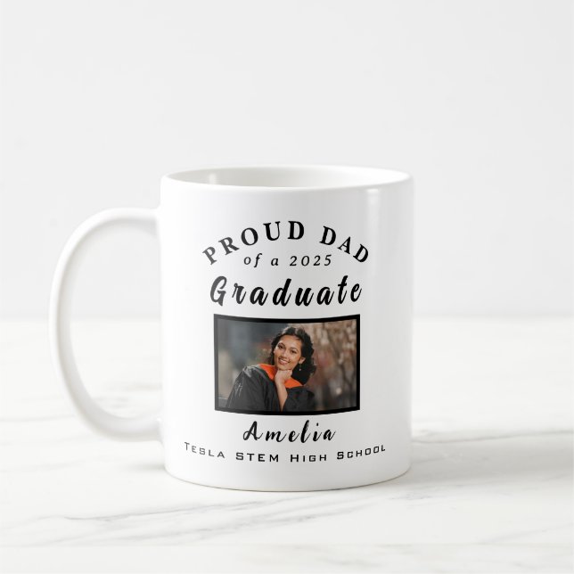 Caneca De Café Oferta Personalizada de Graduação do Pai 2025 (Esquerda)