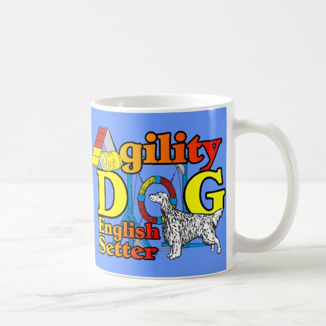 Caneca De Café Ofertas de agilidade para setter inglês (Direita)