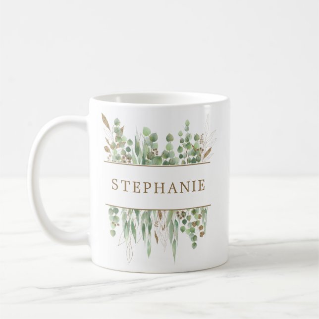 Caneca De Café Ofertas de Bridesmaid Personalizadas Douradas Euca (Esquerda)