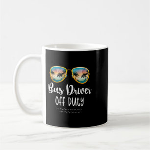 Caneca De Café Off Duty Yellow School Bus Driver Beach Summer Tri