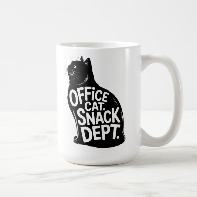 Caneca De Café Office Cat Snack Department Workplace Humor (Direita)