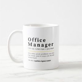 Caneca De Café Office Manager Noun Definition Office Humor