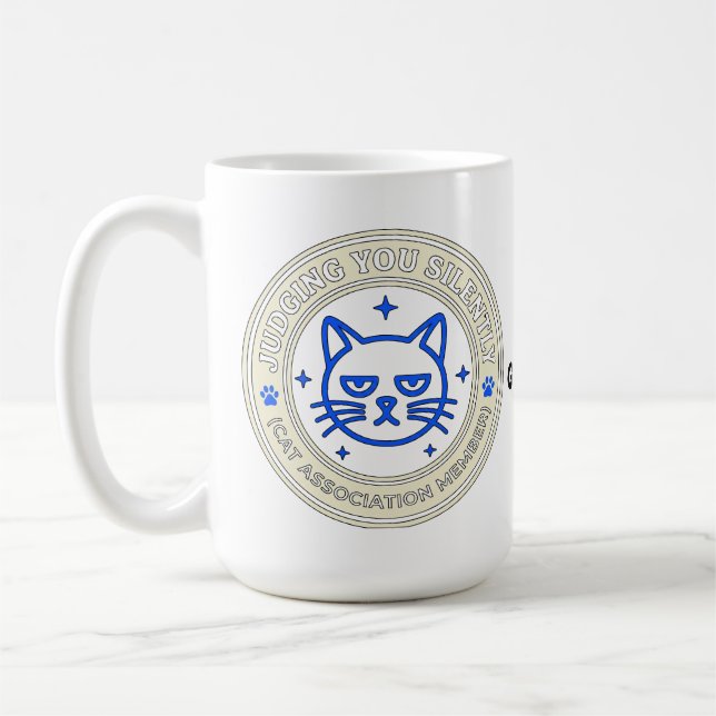 Caneca De Café Official Cat Association Member Judging You Silen (Esquerda)