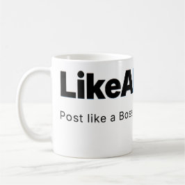Caneca De Café Official LikeABoss.fun Minimalist Logo Mug