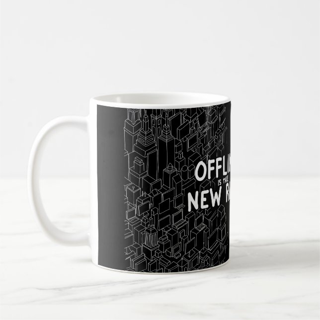 Caneca De Café Offline é o novo rico (Esquerda)