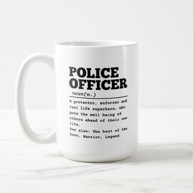 Caneca De Café Oficial de Polícia (Esquerda)