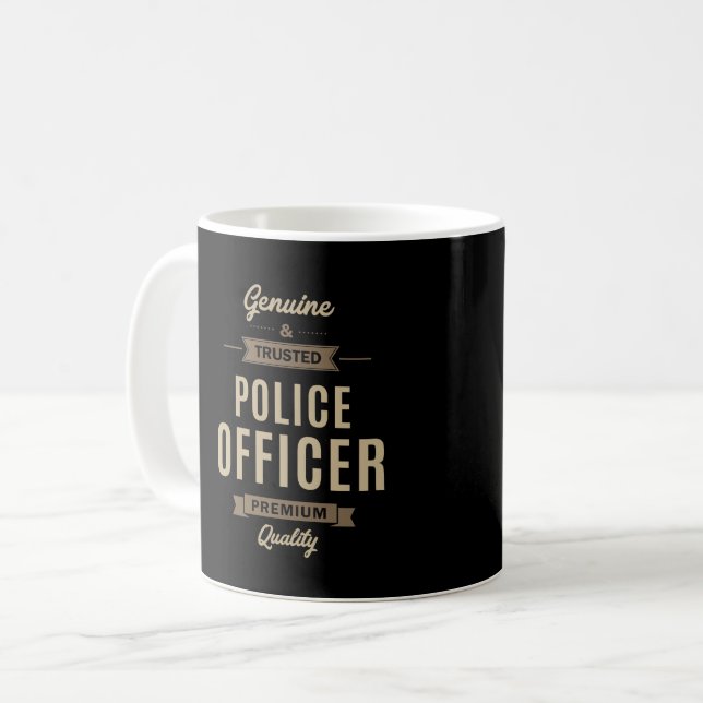 Caneca De Café Oficial de Polícia (Frente Esquerda)