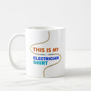 Caneca De Café Oficial Eletricista Trabalhador de Eletrovoltagem