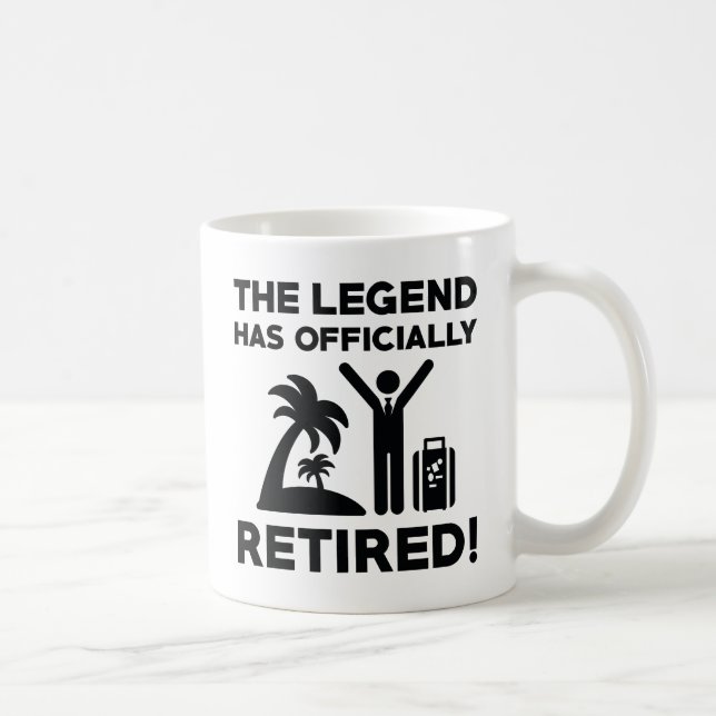 Caneca De Café Oficialmente Aposentado (Direita)