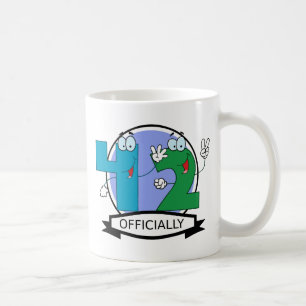 Caneca De Café Oficialmente bandeira de 42 aniversários