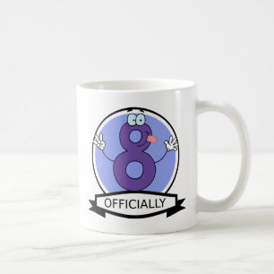 Caneca De Café Oficialmente bandeira de 8 aniversários