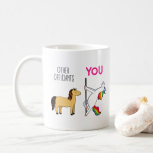 Caneca De Café Oficiante de Casamento Proposta Engraçada Unicórni