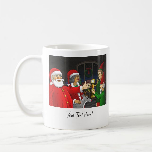 Caneca De Café Oficina Maravilhosa do Papai Noel (Esquerda)