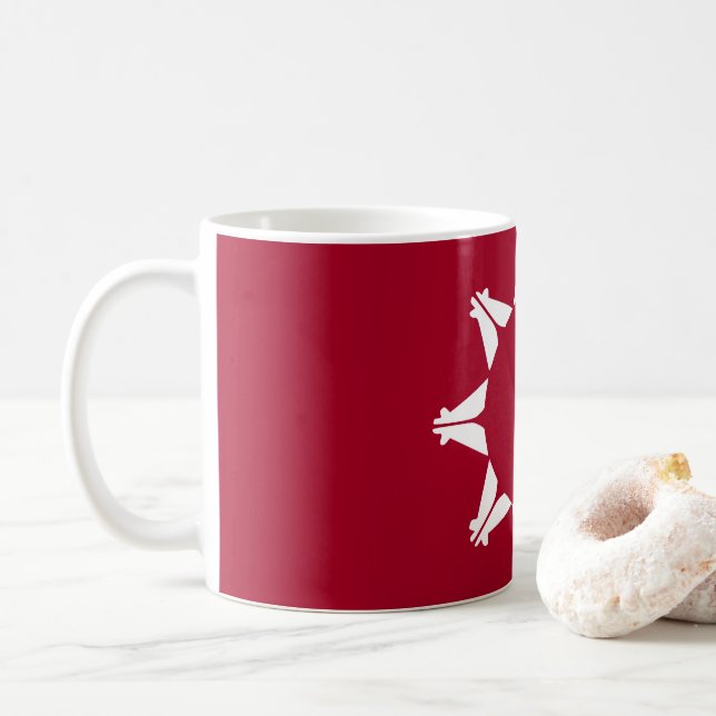 Caneca De Café Oglala Lakota Sioux Flag (Com Donut)