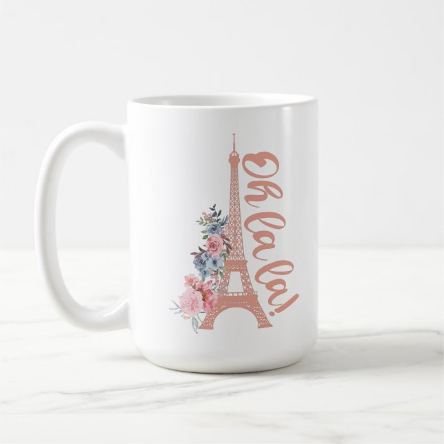 Caneca De Café Oh La La - Eiffel Tower Paris France (Esquerda)