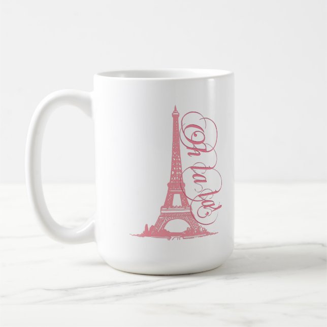 Caneca De Café Oh La La - Torre Eiffel Paris França (Esquerda)