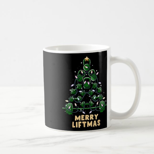 Caneca De Café Oh Liftmas Tree Kettlebell Gym Ugly Natal (Direita)
