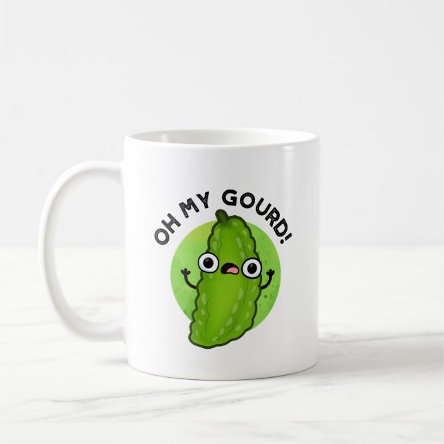 Caneca De Café Oh Meu Deus Engraçado Veggie Pun (Esquerda)