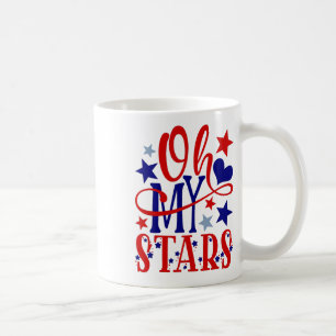 Caneca De Café Oh Minhas Estrelas Fogos De Artifício No Dia 4 De