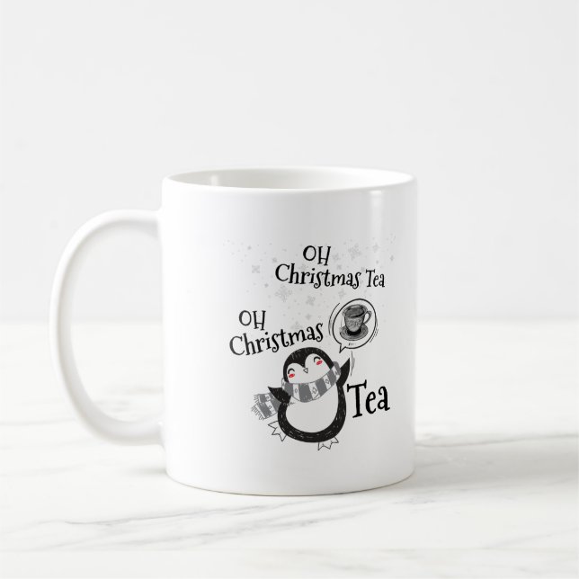 Caneca De Café Oh Natal Tea Penguin Lover - Tea Drinker (Esquerda)